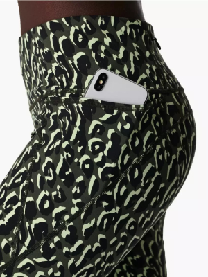 Sweaty Betty Power 9" Biker Shorts - Green Leopard  Print - Final Sale