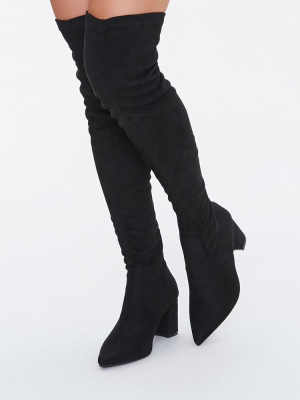 Faux Suede Over-the-knee Boots