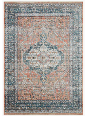 Loloi Magnolia Home Rug Elise Eli-01, Coral/blue