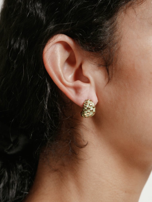 Nellie Earrings In Green And Gold