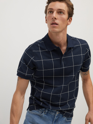 Checked Design Polo Shirt