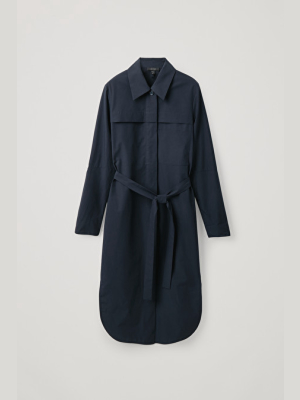 Cotton-lyocell Shirt Dress