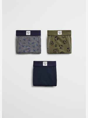 Organic Cotton Printed 3 Boxer Pack