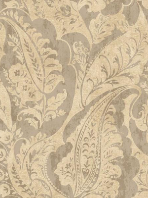 Glisten Wallpaper In Grey And Beige By Seabrook Wallcoverings