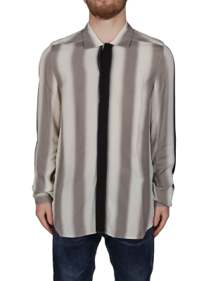 Rick Owens Spread-collar Striped Shirt