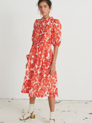 Estelle Skirt Coral Print