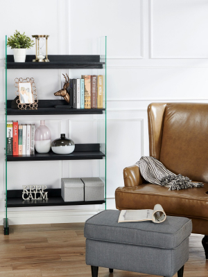 63" Franklin 4 Shelf Bookcase Galaxy - Black - Iohomes