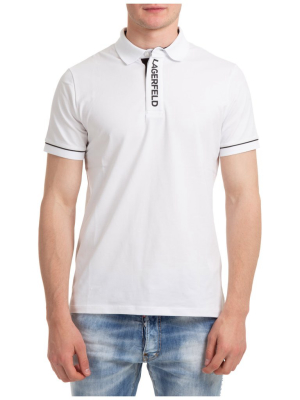 Karl Lagerfeld Logo Printed Polo Shirt