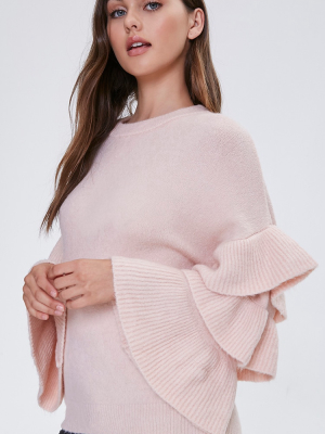 Tiered-flounce Sweater