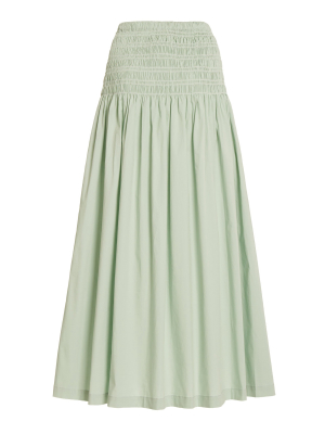 Sunday Smocked Poplin Maxi Skirt