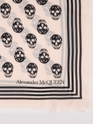 Alexander Mcqueen Biker Skull Scarf