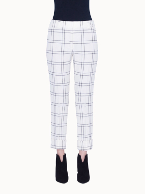 Pants In Double Face Wool Crêpe Check