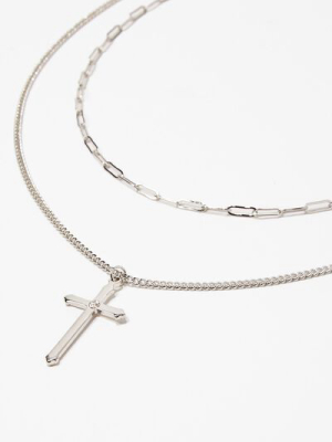 Cross Pendant Necklace Set