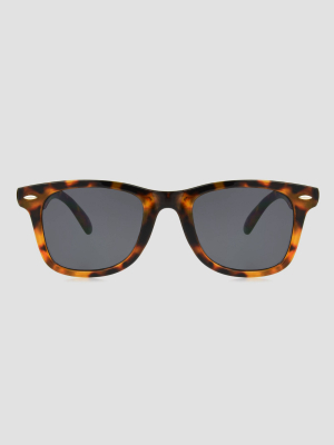 Women's Tortoise Shell Print Surf Sunglasses - A New Day™ Black/brown