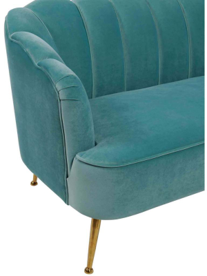 Ella Petite Settee, Sea Blue