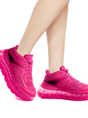 Bump'air Neon Pink Low Top Sneakers