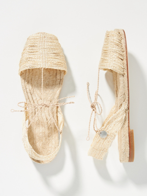 Ball Pages Raffia Slingback Sandals