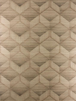 Parquet Wallpaper In Khaki Color By Osborne & Little