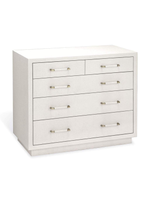 Interlude Home Taylor 5 Drawer Chest In White