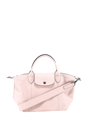 Longchamp Le Pliage Cuir Small Top Handle Bag