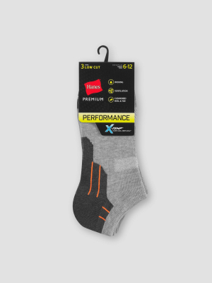 Men's Hanes Premium Performance Low Cut Socks 3pk - Colors May Vary 6-12