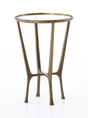 Creighton End Table - Aged Brass