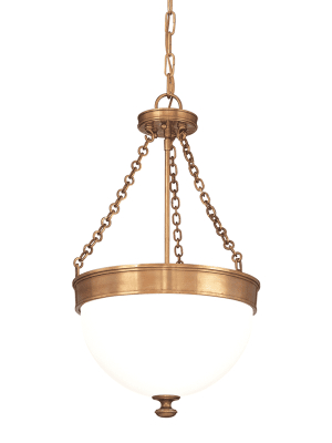 Barrington 3 Light Pendant Aged Brass