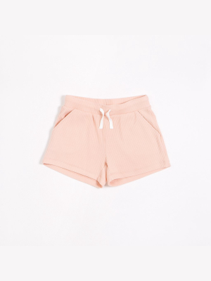 Rose Modal Rib Junior Girls' Shorts