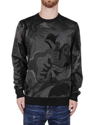 Alexander Mcqueen Skull Camouflage Jumper