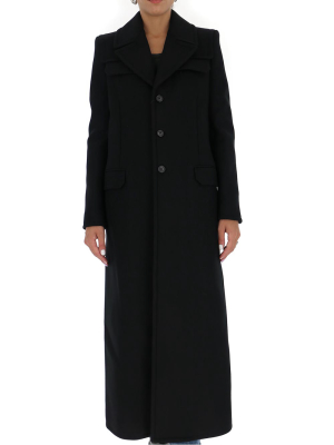 Saint Laurent Single-breasted Long Line Coat