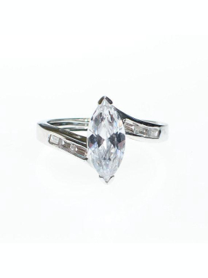 Vintage Marquise Cubic Zirconia Engagement Ring