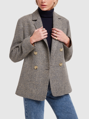 Pebble Texture Wool Jacket