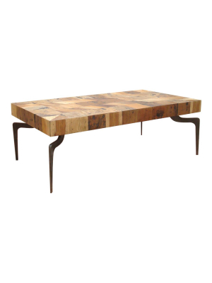 Gajel Coffee Table With Metal Legs