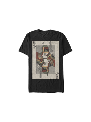 Men's Star Wars Boba Fett Playing Card T-shirt