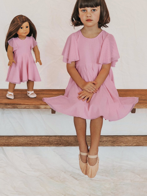 Matching Girl & Doll Bubble Gum Party Twirl Dress