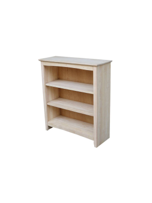 36" Shaker Bookshelf Unfinished Brown - International Concepts