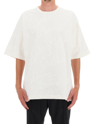 Dolce & Gabbana Allover Signature Logo T-shirt