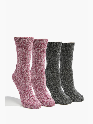 Marled Crew Socks Set