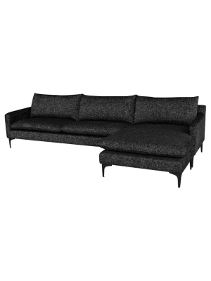 Nuevo Anders Sectional Sofa - Salt & Pepper