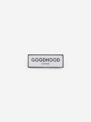 Goods By Goodhood Goodhood London Pin Badge - White