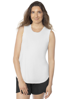 Bamboo Nursing & Maternity Tank | White