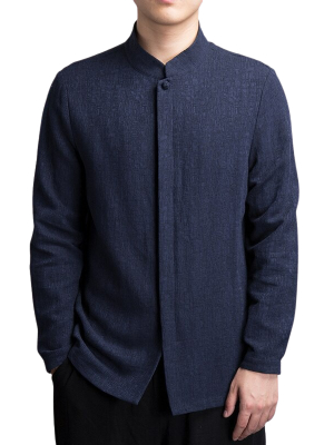 Pologize™ Elegant High Collar Button Shirt