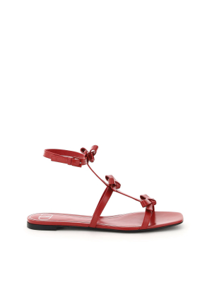 Valentino French Bows Flat Sandals