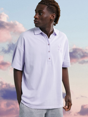 Asos 4505 Oversized Polo With Embroidery