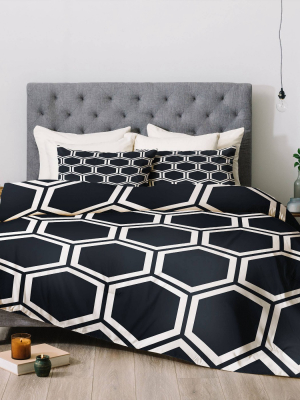 The Old Art Studio Hexagon Comforter Set - Deny Designs