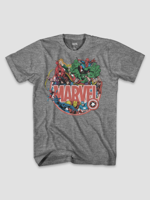 Men's Marvel Short Sleeve Graphic T-shirt - Graphite Heather