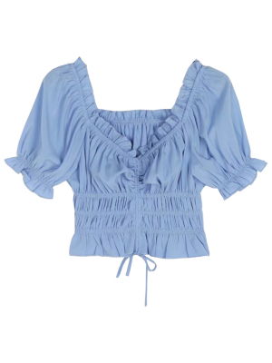 'kelsie' Ruched Drawstring Top