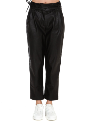 Pinko High-waisted Leather-look Pants