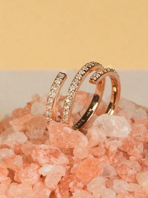 Wraparound Ring With White Diamonds