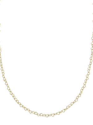 32" Heart Chain - Gold